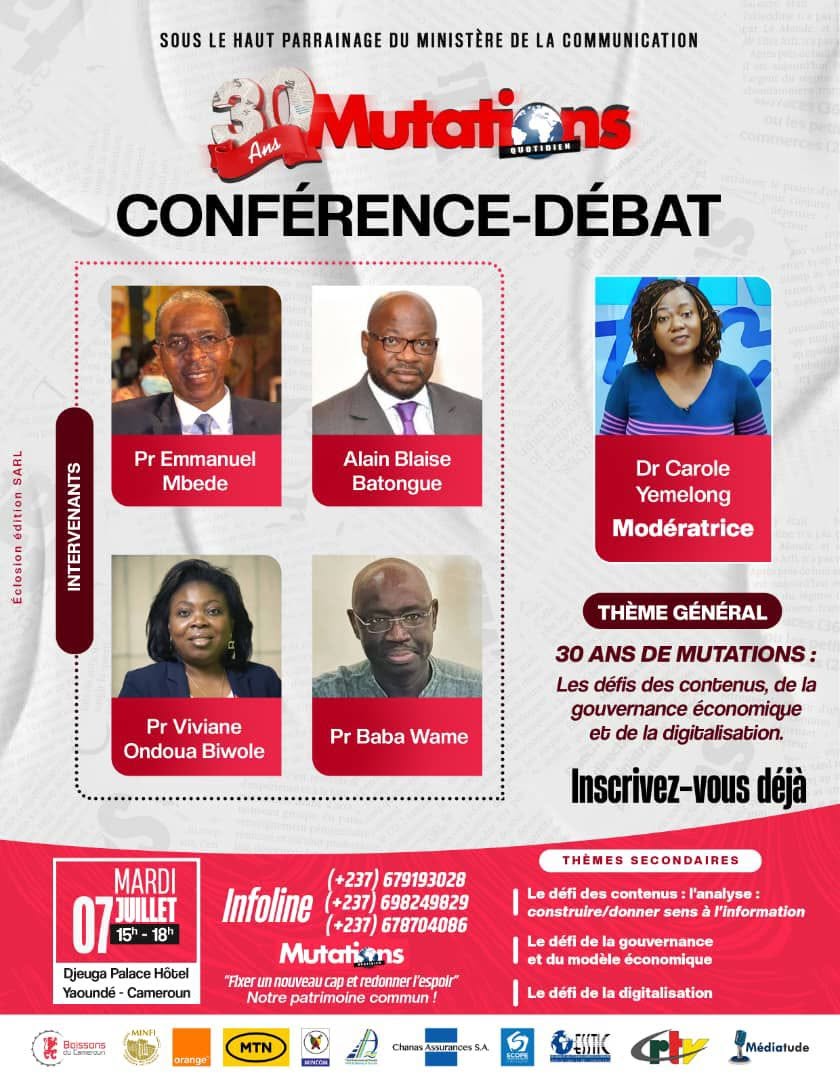 30 ans de Mutations : Une conférence-débat au sommet pour penser l’avenir de la presse au Cameroun